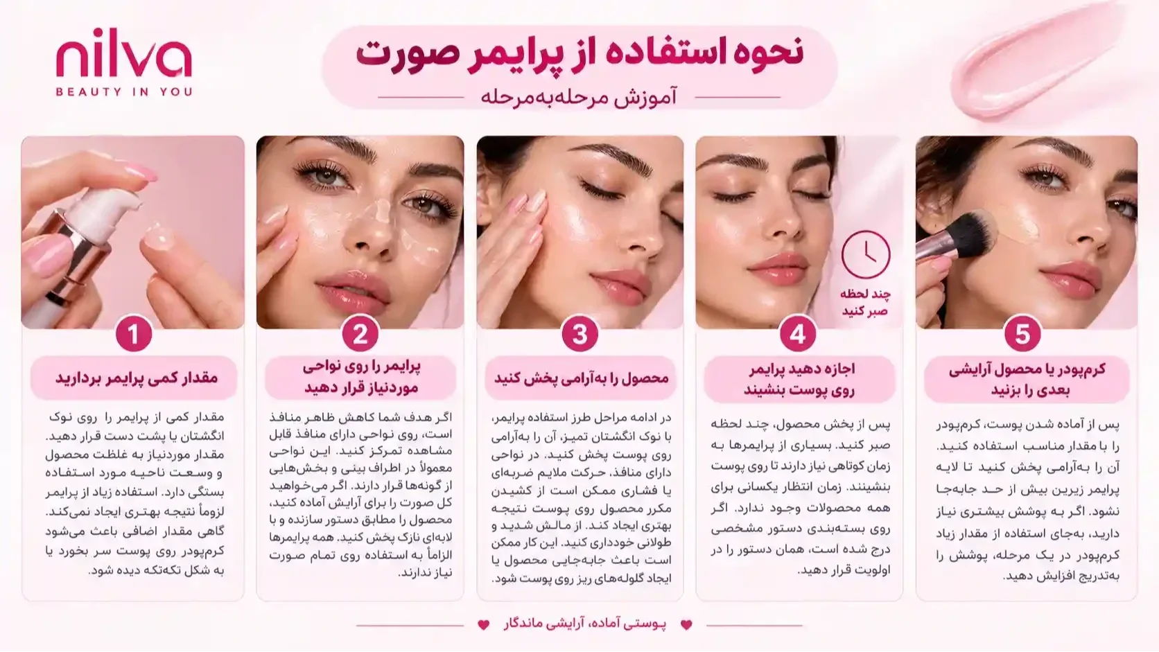نحوه استفاده از پرایمر صورت به‌صورت مرحله‌به‌مرحله